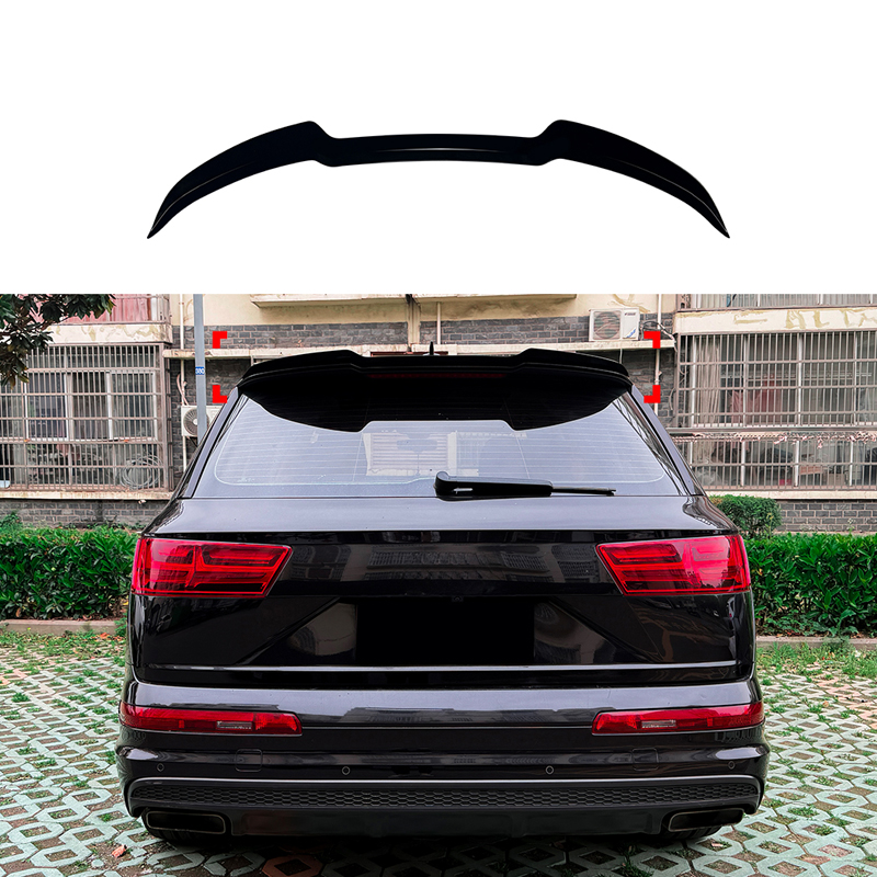 Roof spoiler (Spoiler Cap)  Audi Q7 (4M) 2015-2019 & FL 2019 incl. S-Line (ABS Glossy Black)