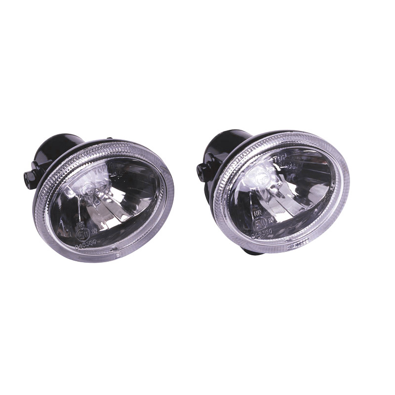 Set Universal Fog Lights Oval 75x65mm Clear with ECE-R19 E11 E-Mark