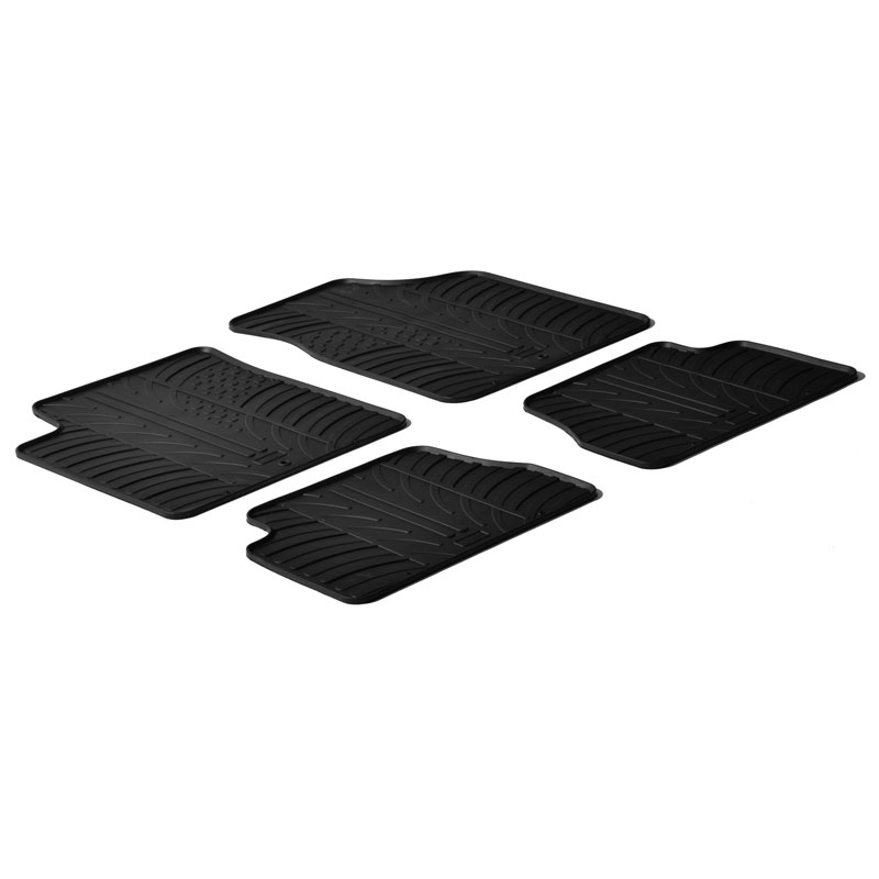 Rubber car mats set  Kia Picanto 2004-2011 (T profile 4-pieces)
