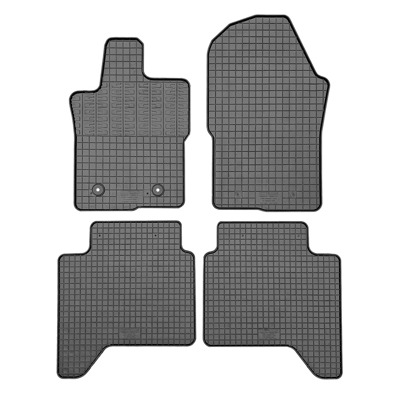 Rubber car mats set  Volkswagen Amarok 2022- & Ford Ranger II 2022- (4-pieces + fixing system)