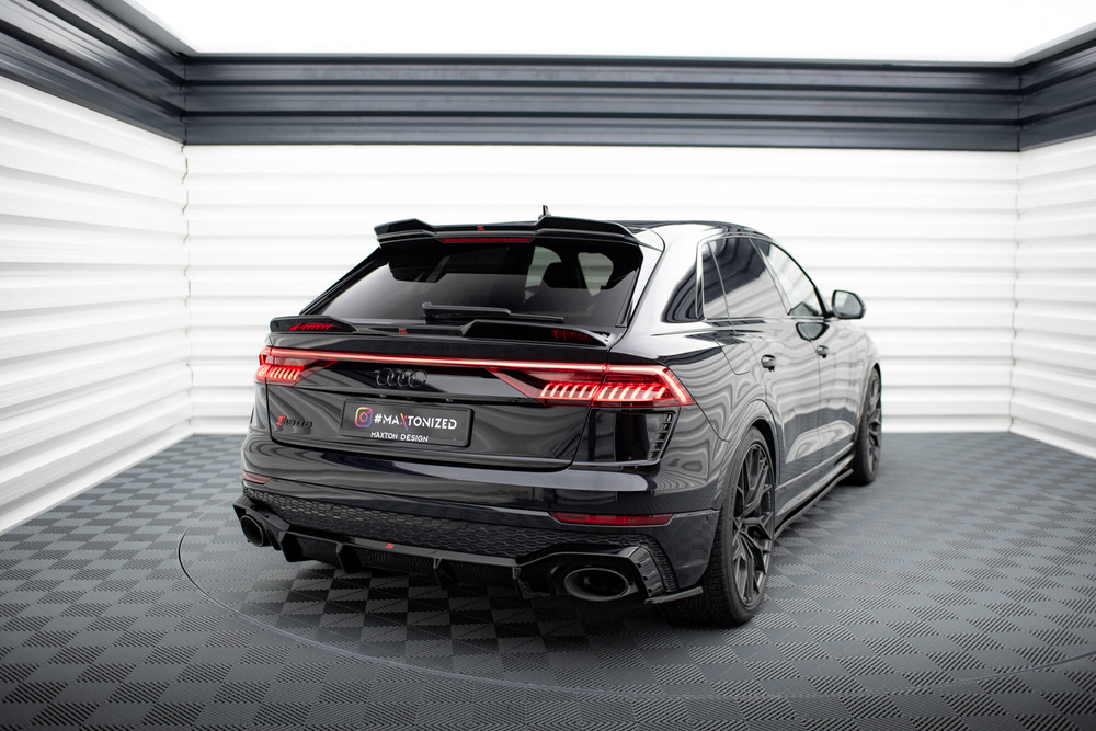 Spoiler passend voor Audi Q8 SQ8 RSQ8 Maxton Glans Zwart 3D Design Laag
