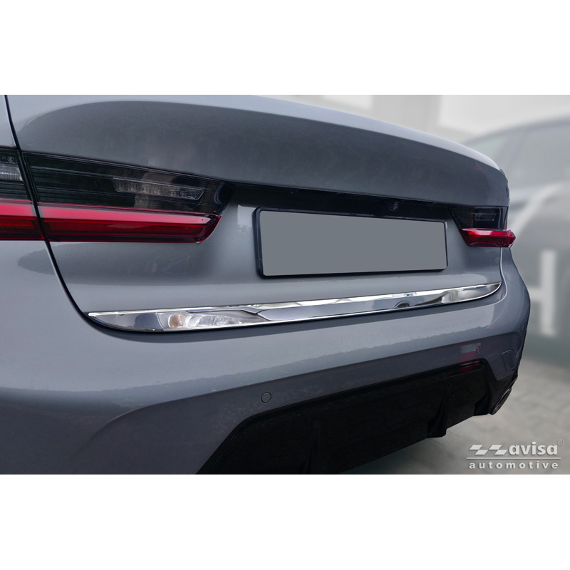 Avisa Chrome Stainless Steel Trunk Tailgate Trim Cover  BMW 3-Series (G20) M-Sport Facelift 2018-2022, Facelift 2022-2024 & Facelift 2024-