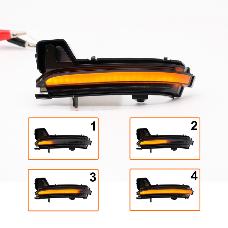 Set LED Side-Mirror Indicators  Skoda Karoq 2017- & Kodiaq 2017- - Smoke - incl. Dynamic Running Light