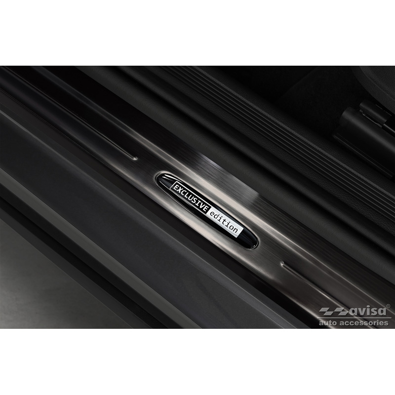 Black Inox door sill protectors  Volkswagen Taigo 2021- 'Exclusive Edition' - 4-pieces