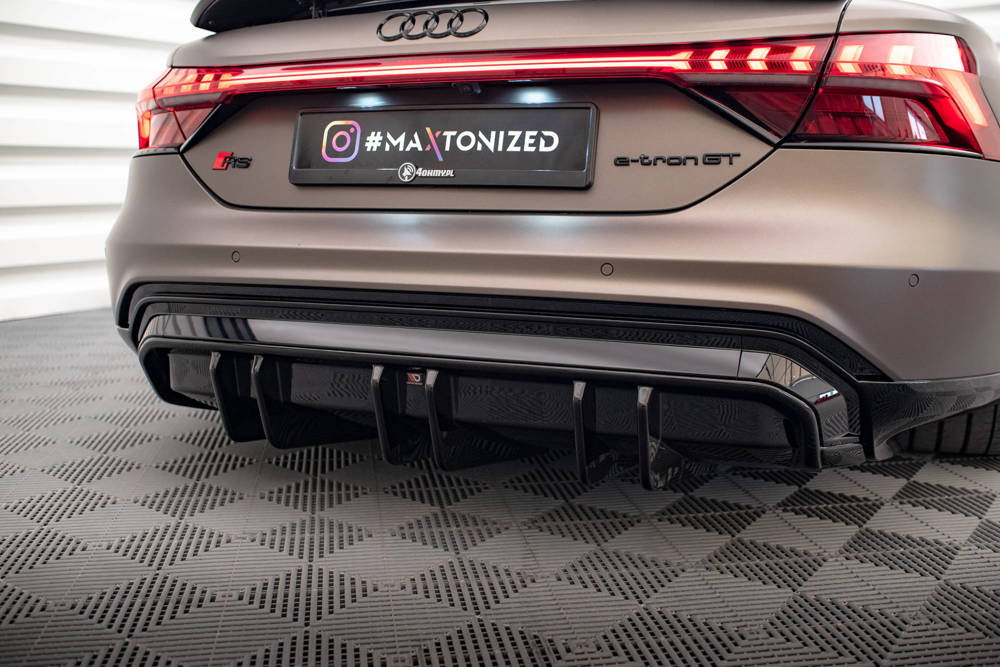 Diffuser passend voor Audi E-Tron GT & RS GT Maxton Glans Zwart