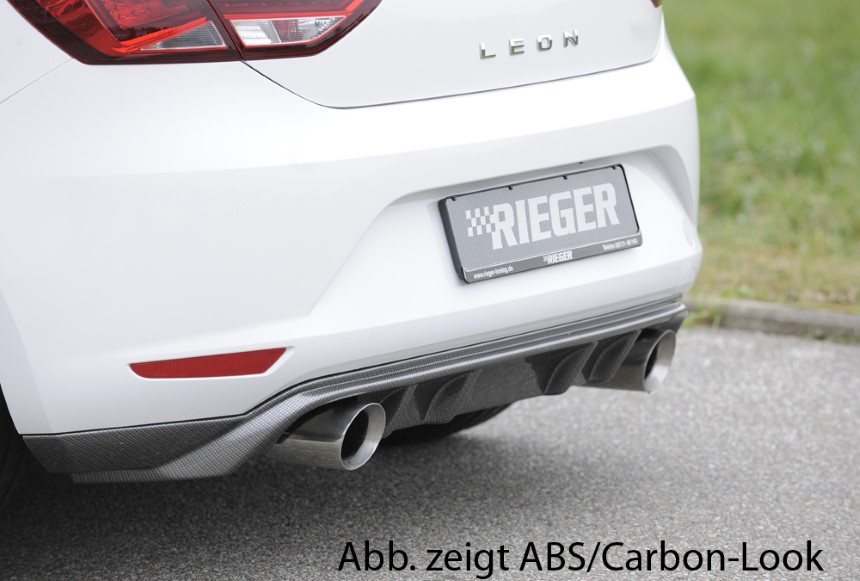 Diffuser passend voor Seat Leon F5 Rieger sportuitlaat links + rechts