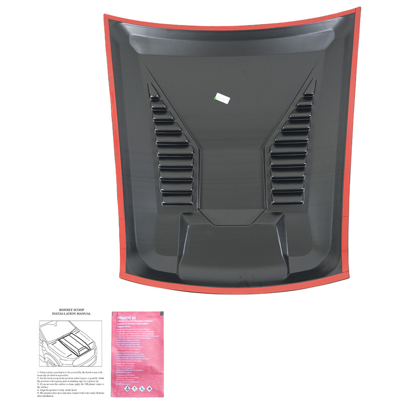 Bonnet Scoop  Toyota Hilux 8th Gen. 2015-2020 - Version 2 - Matt black