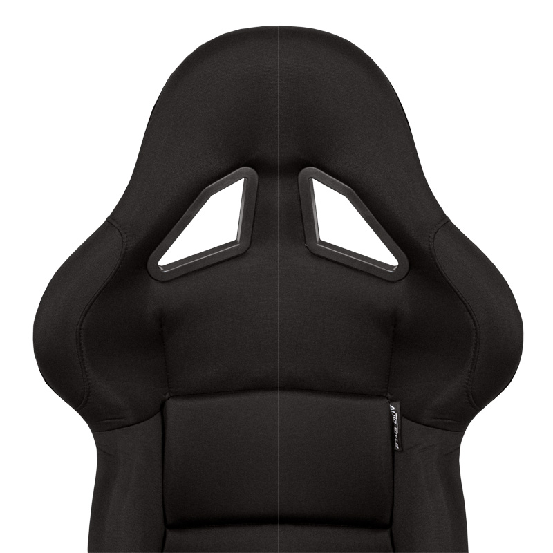 Sport seat 'BS8' - Black - Non-reclinable fibreglass back-rest - incl. slides