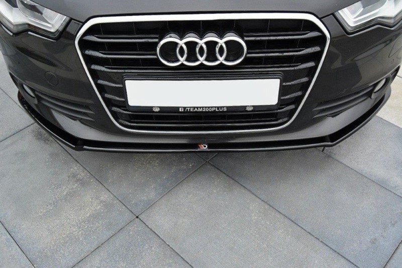Voorspoiler passend voor Audi A6 C7 Glanzend Zwart