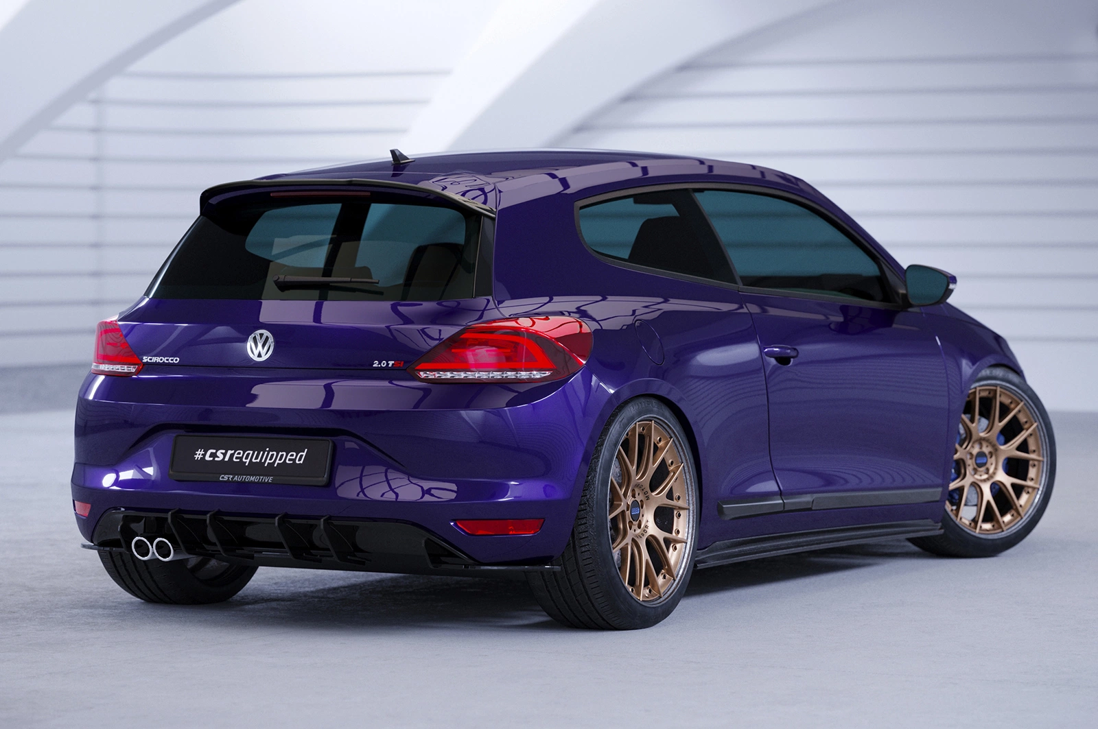 Achterspoiler voor VW Scirocco III Glans Zwart (04/2014–heden Facelift) – CSR Automotive