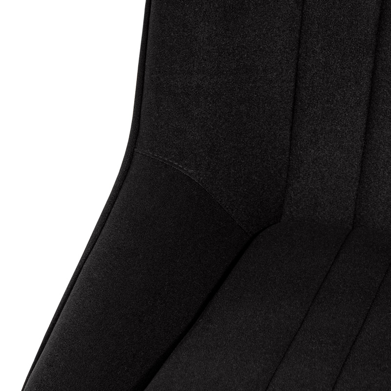Sport seat 'Classic' - Black - Non-reclinable back-rest + Head-rest - incl. slides
