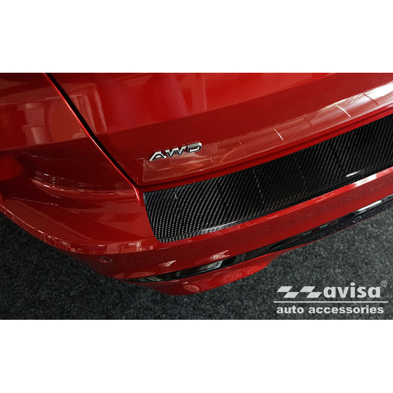 Real 3D Carbon Rear bumper protector  Ford Kuga III ST-Line/Vignale/Hybrid 2019-2024 & FL 2024- 'Ribs'