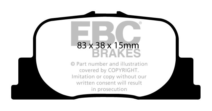 EBC Brakes TOYOTA Prius 1.5 hybrid (NHW20) 2004-2010 Remblokken