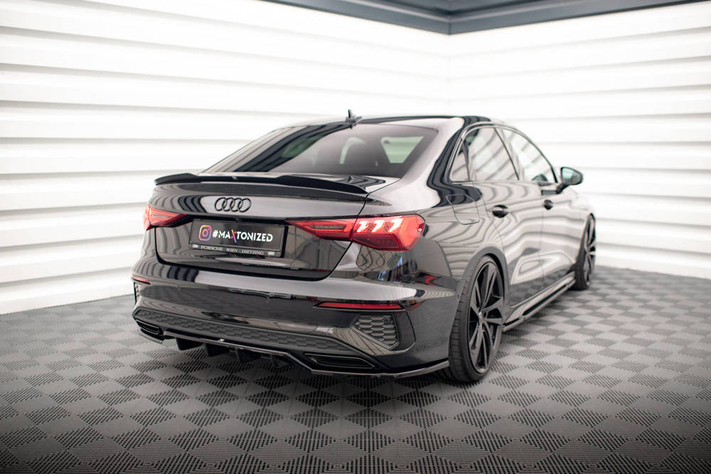 Spoiler passend voor Audi A3 & S-Line 8Y Limousine Maxton Glans Zwart