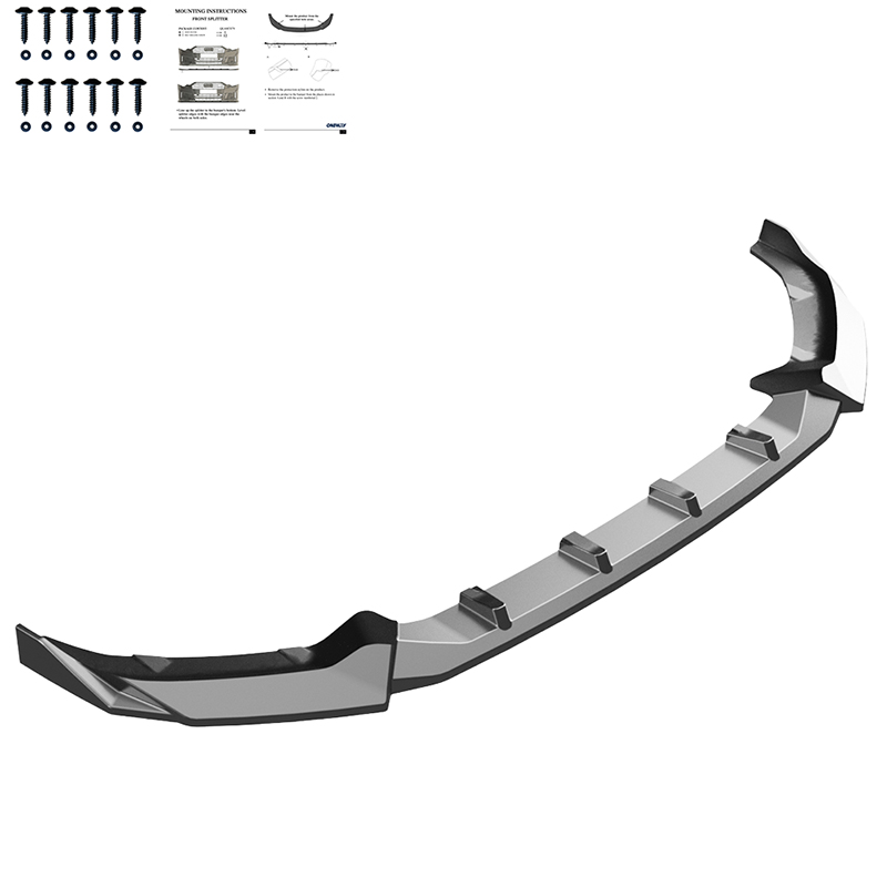 Oneway Front spoiler  BMW 5-Series G60/G61 Sedan/Touring M-Pack 2023- incl. i5 - Gloss black