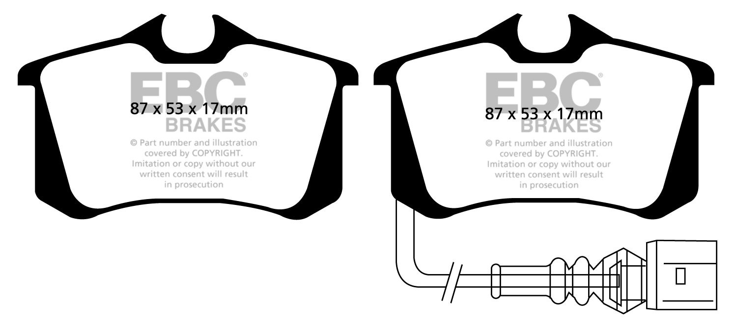 EBC Brakes VW Golf VI 1.4 Turbo -160 2009-.. Remblokken achterzi