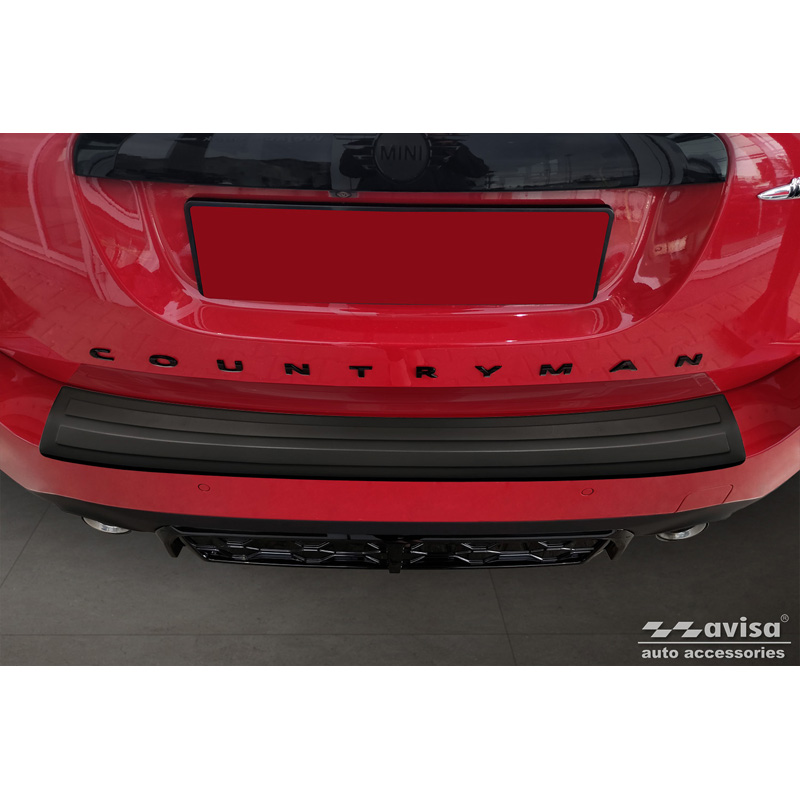 Matte black Stainless Steel Rear bumper protector  Mini Countryman F60 FL 2020-2023