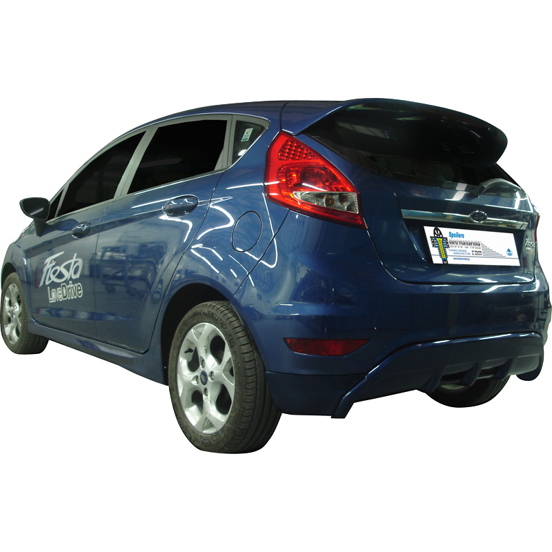 Rear bumper skirt (Diffusor)  Ford Fiesta VII 2008-2017 (ABS)