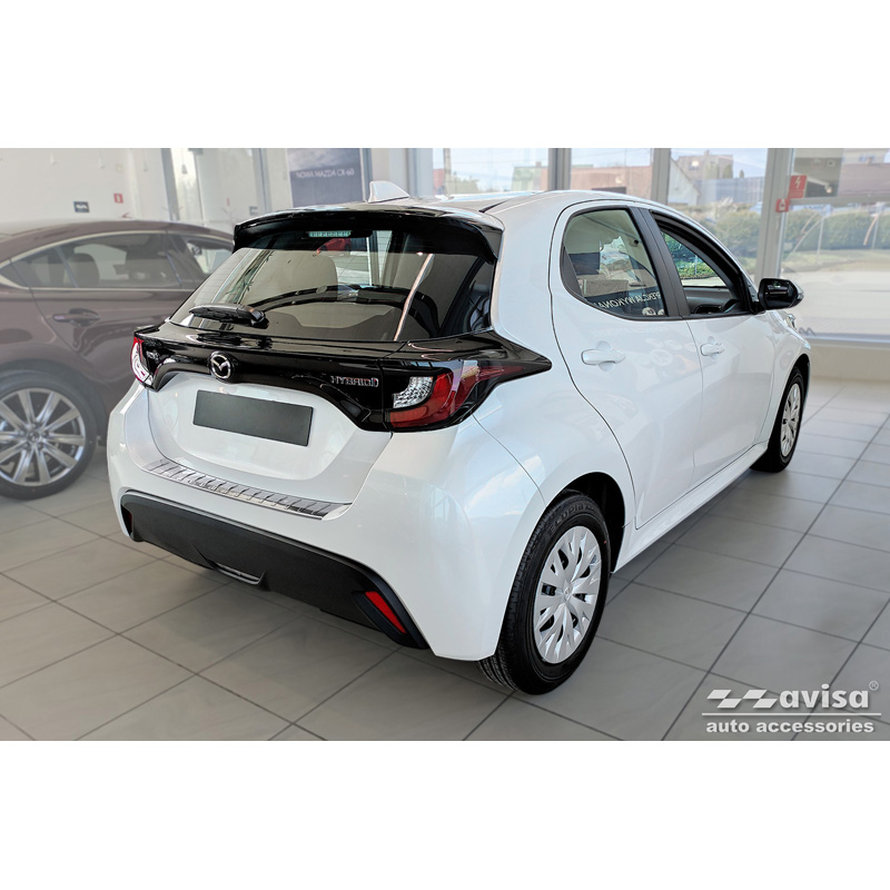 Stainless Steel Rear bumper protector  Mazda 2 Hybrid 2022- 'Ribs'