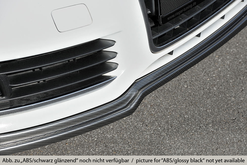 Voorspoiler passend voor Audi A6 C6 08-11 Glans Zwart