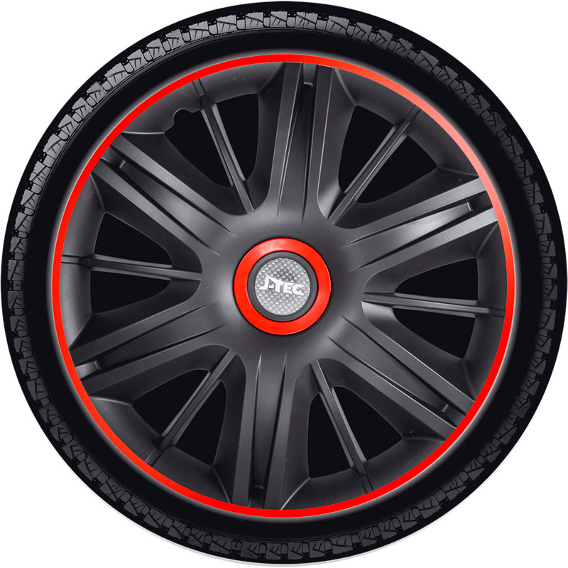 Set J-Tec wheel covers Maximus 14-inch black/red