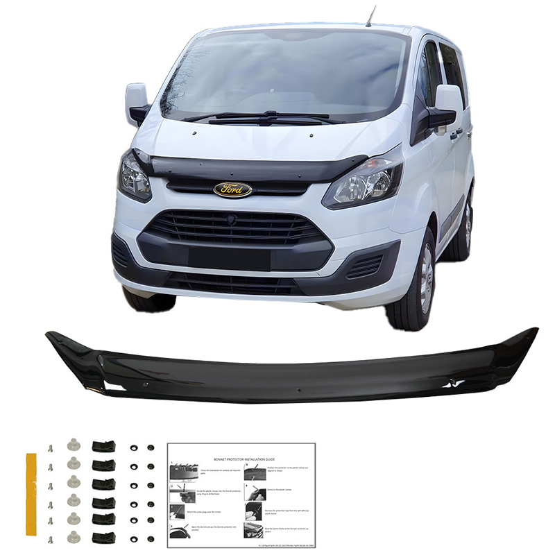 Bonnet Protector  Ford Transit Custom MK1 2012-2018 - Gloss black