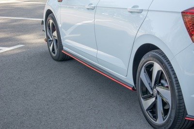 Zijskirts passend voor VW Polo MK6 GTI Glans Zwart
