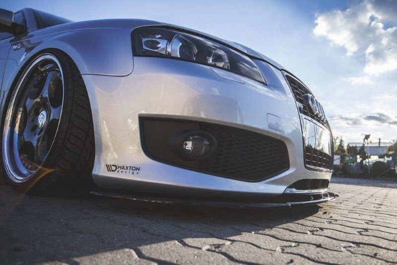 Voorspoiler passend voor Audi S3 8P Glanzend zwart