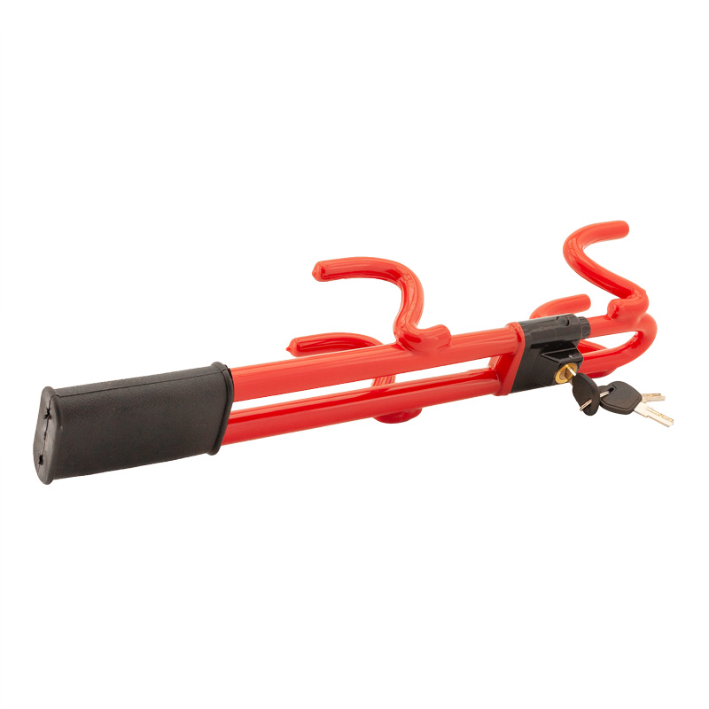 Universal anti-theft steering wheel lock 'Heavy Duty' - Red