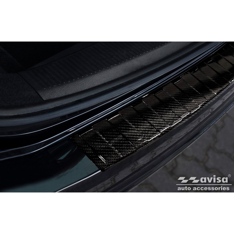 Real 3D Carbon Rear bumper protector  Seat Alhambra 2010- 'Ribs'