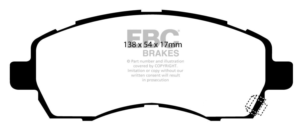 EBC Brakes SUBARU Legacy 2.2 (BG7) 96-98 Remblokken voorzijde gr