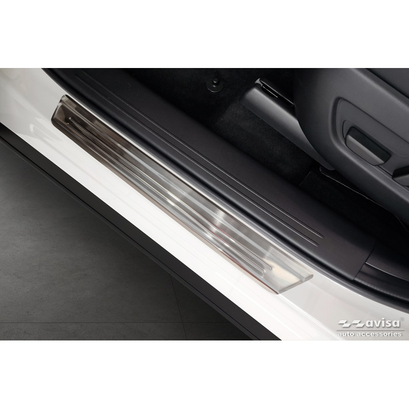 Inox door sill protectors  Mazda CX-60 (KH) 2022- - 'Lines' - 4-pieces
