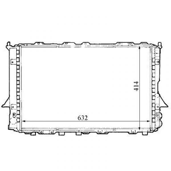Radiator AUDI 100/AUDI A6 94-97 632x414 1.9/ 2.5TDI/2.0/2.3 +AC