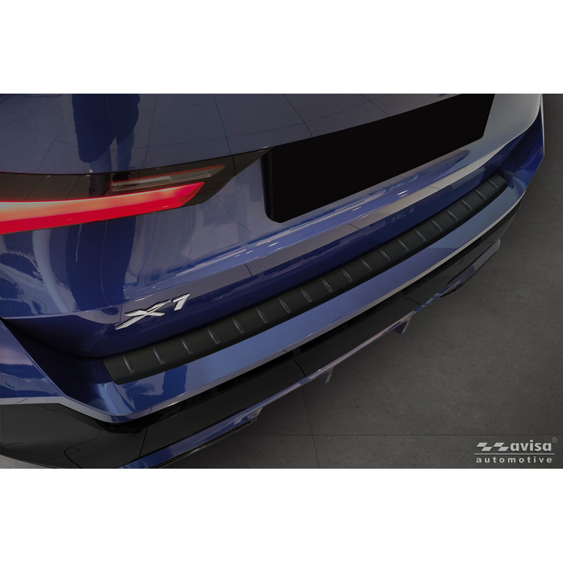 Avisa Matt Black Stainless Steel Rear bumper protector  BMW X1 (U11) M-Sport & iX1 (U11) M-Sport 2022- 'Ribs'
