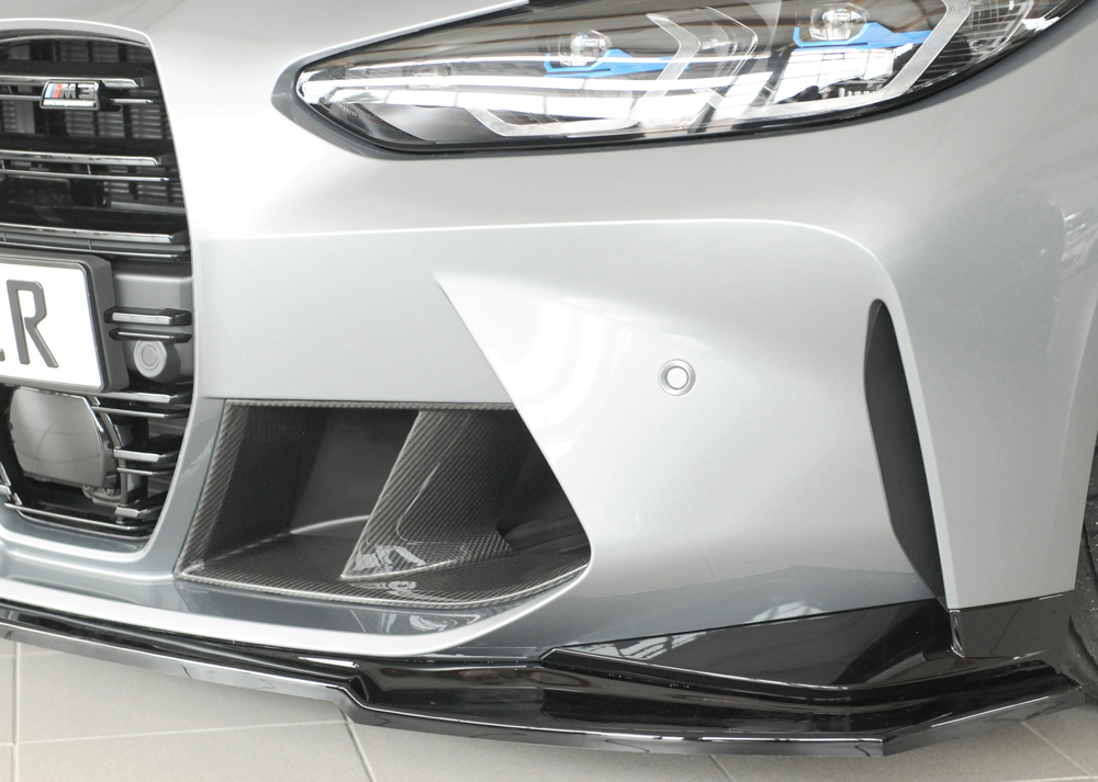 Voorspoiler passend voor BMW 3-series G80 M3 03.21-  glans zwart
