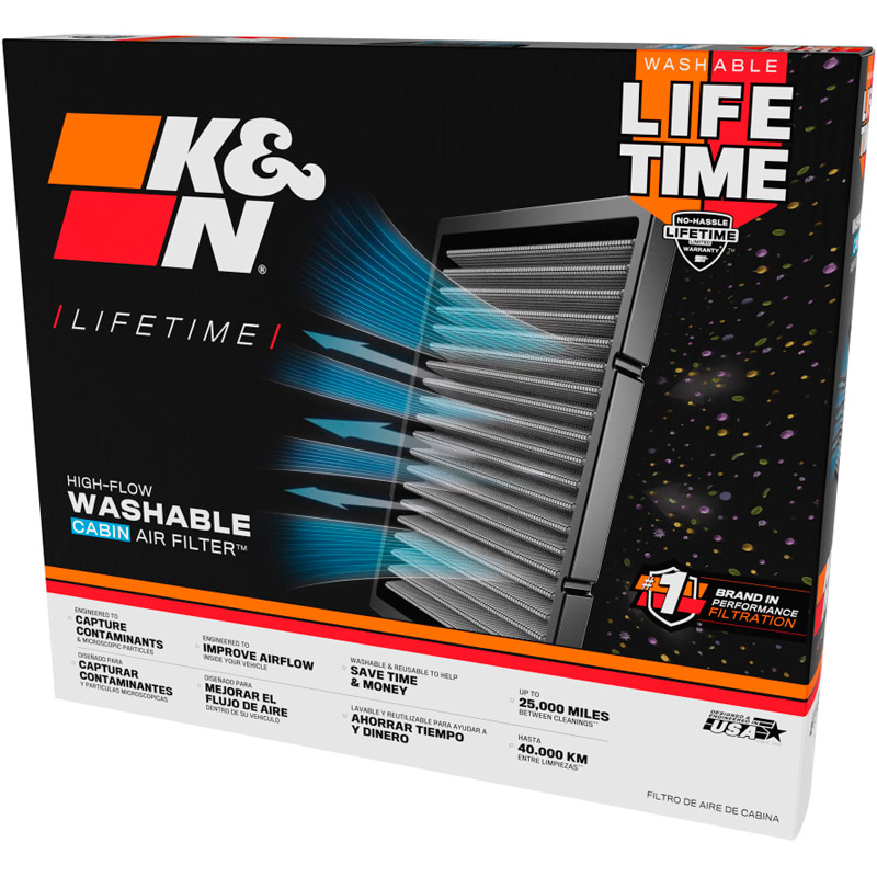 K&N Cabin Air filter  Audi A4 / A5 / A6 / A7 / A8 / Q5 / Q6 /Q7 / Q8 (incl. S, RS, Quattro, Avant, Sportback variants) (VF3027)