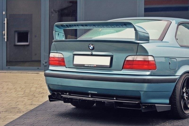 AchterDiffuser passend voor BMW M3 E36 Glanzend Zwart