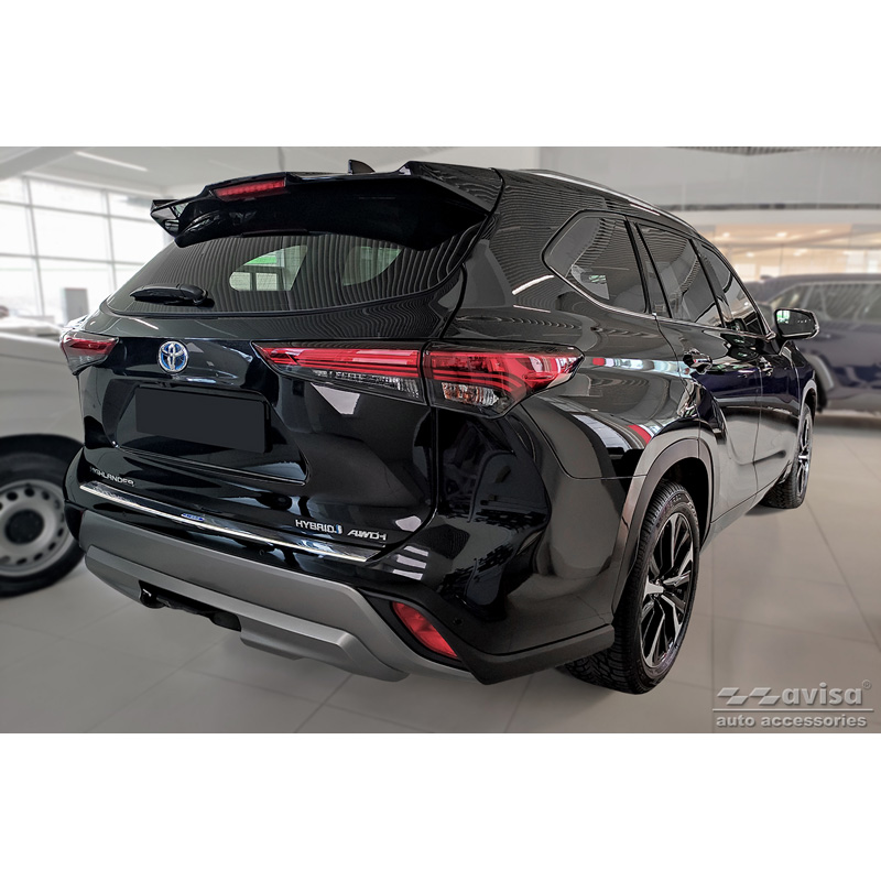 Stainless Steel Rear bumper protector  Toyota Highlander (XU70) 2020- 'Hybrid'