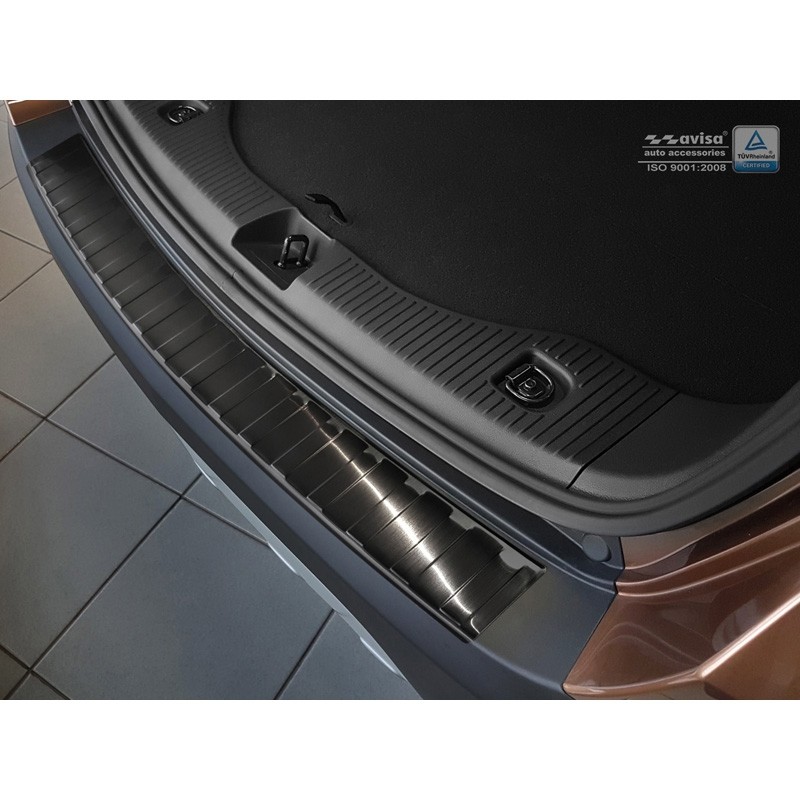 Black stainless steel rear bumper protector Opel Mokka 2012-2016
