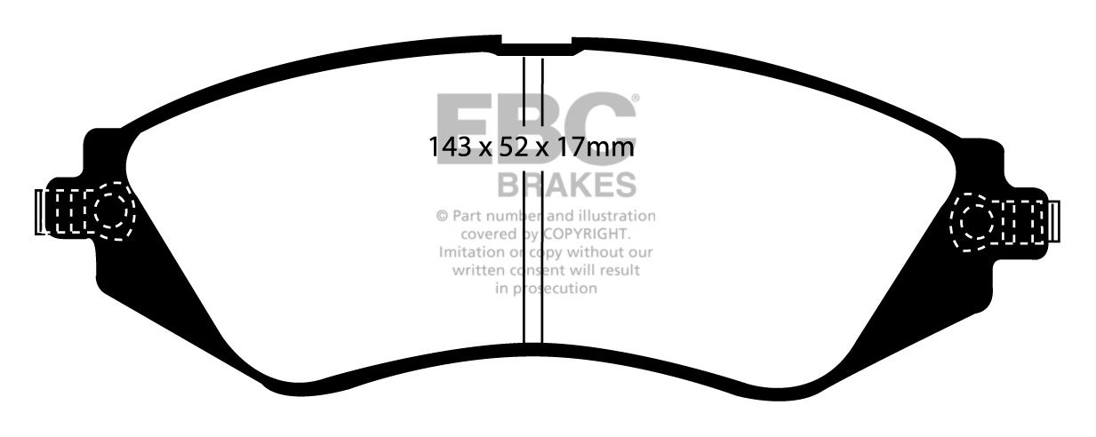 EBC Brakes DAEWOO Lacetti 1.4 2003-2005 Remblokken voorzijde gre