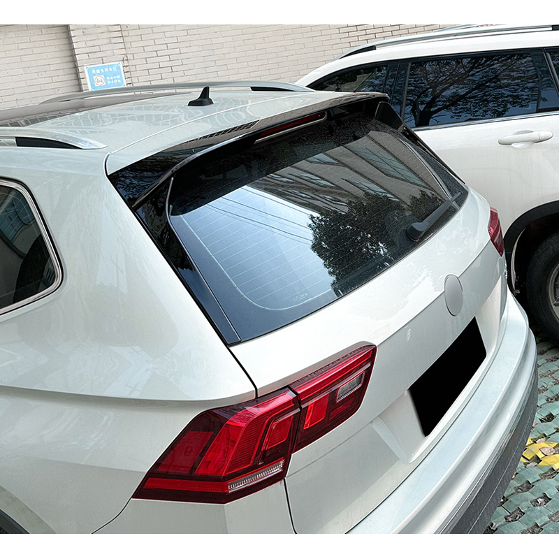 Roof spoiler (Spoiler Cap)  Volkswagen Tiguan II 2016-2024 excl. R/R-Line 3-pieces (ABS Glossy Black)