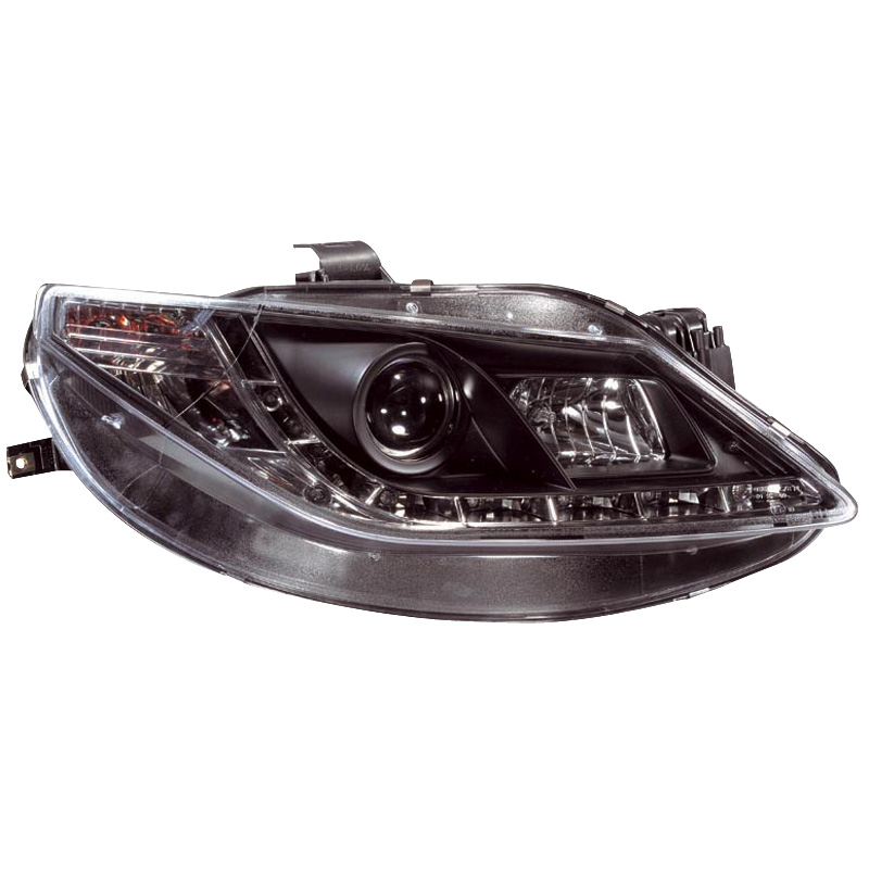 Set Headlights in DRL-Look  Seat Ibiza 6J 3/5-doors 2008-2012 - Black
