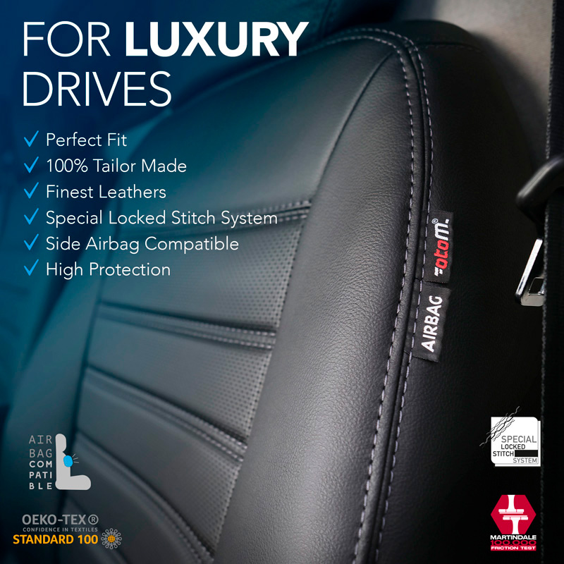 otoM New York Design Artificial leather seat covers 2+1  Renault Master IV 2024- (armrest on driver's seat)