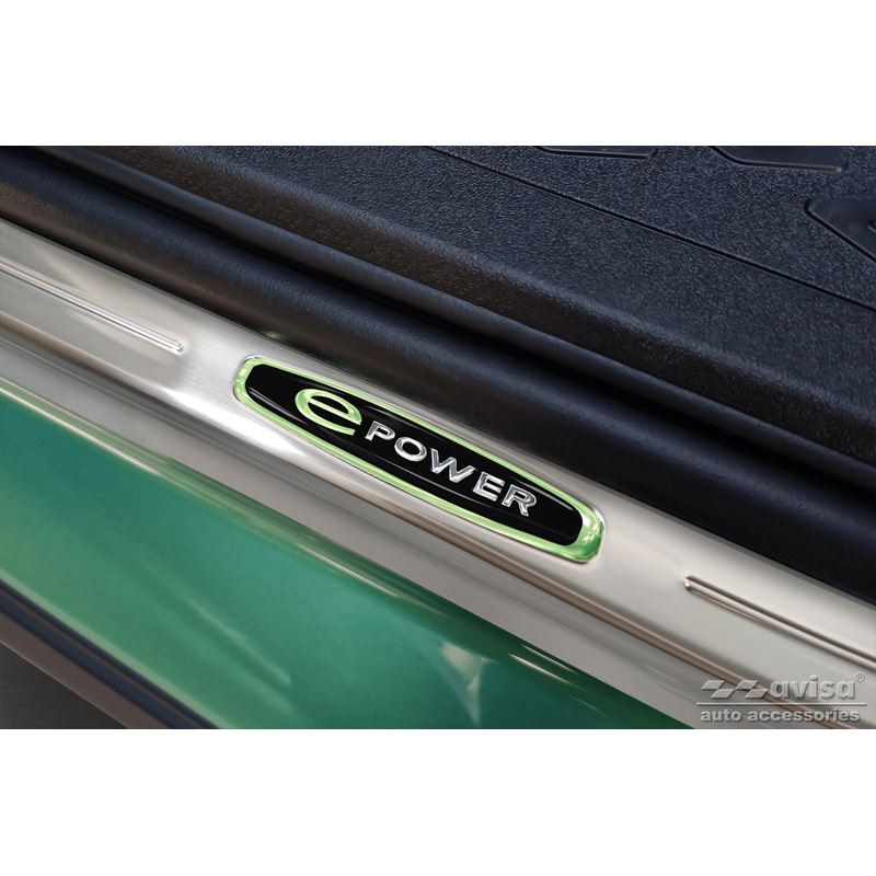Inox door sill protectors  Volkswagen ID.Buzz 2022- 'E-Power' - 2-pieces