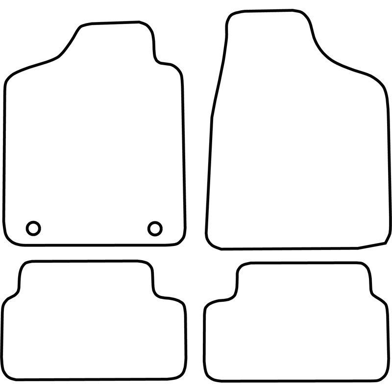 Set velour car mats  Fiat Panda 1981-2003