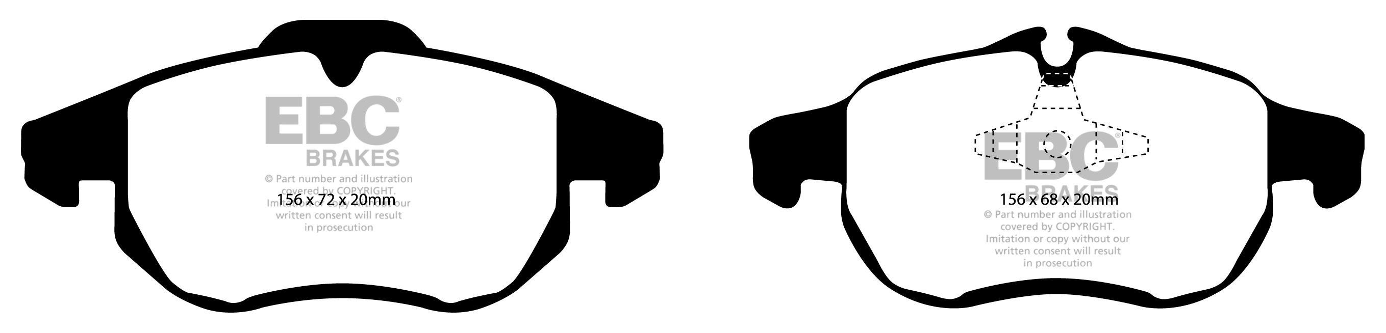 EBC Brakes FIAT Croma 1.9 TD (120) 2005-.. Remblokken voorzijde