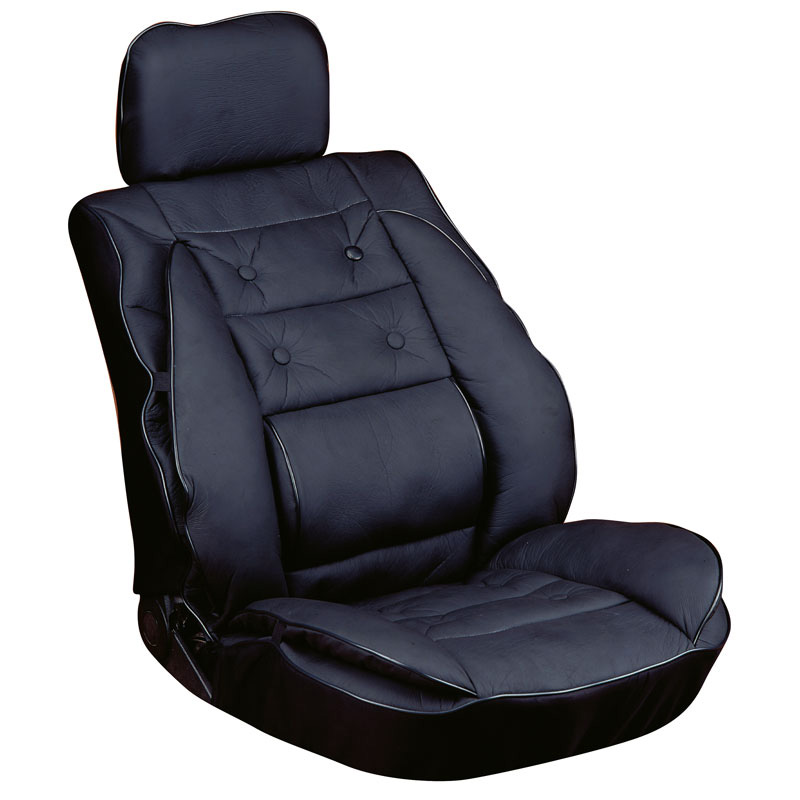Carpoint Seat Cushion Lumbar Support Leatherlook - Black