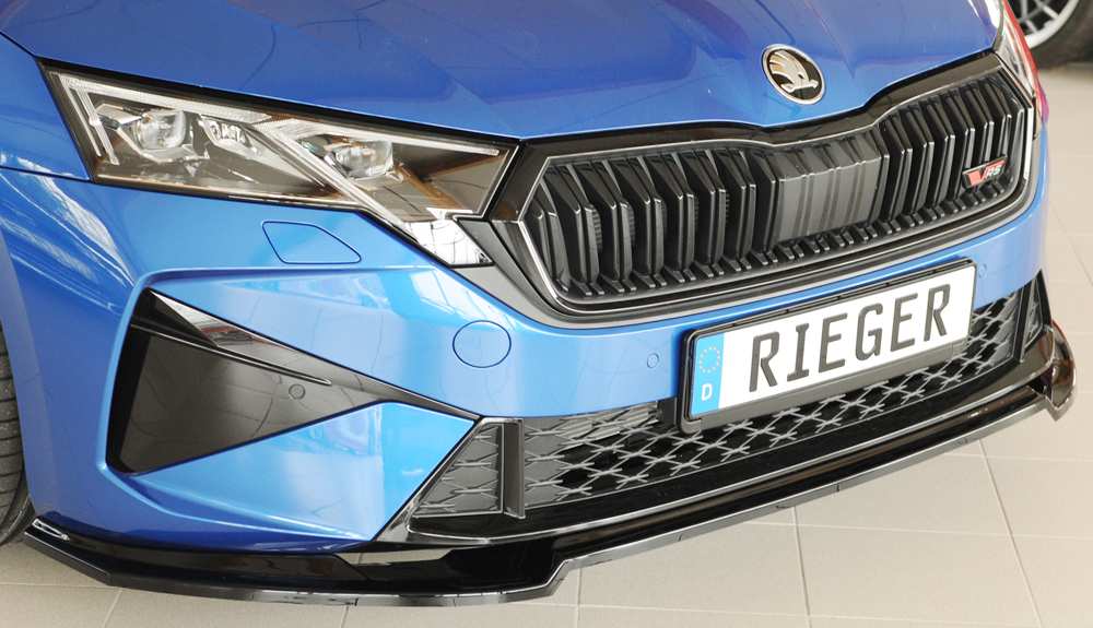 Voorspoiler passend voor Skoda Octavia RS (NX): 08.24- glans zwart
