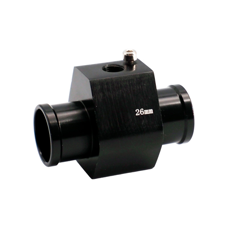 Simoni Racing Water Temperature Sensor Fitting - Black Anodized Aluminium - Ø26mm