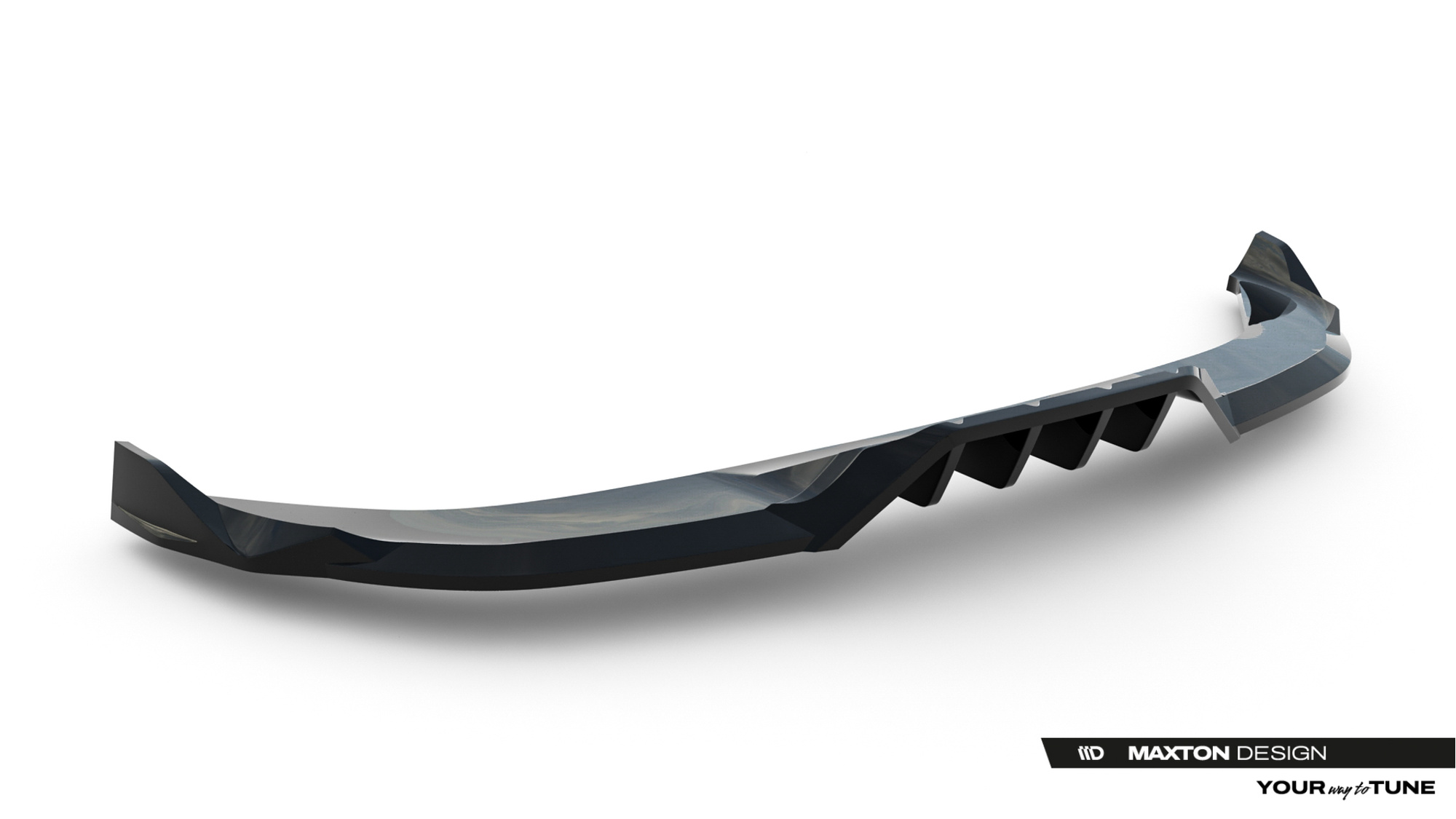 Rear Splitter V.3 with Vertical Bars Cupra Terramar Mk1 Gloss Black (Towbar Version)
